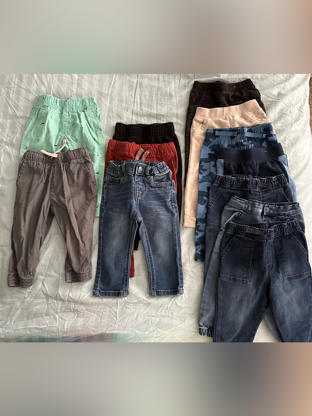 Kids Mixed Bottoms Pack - Gray, Blue, Green, Red